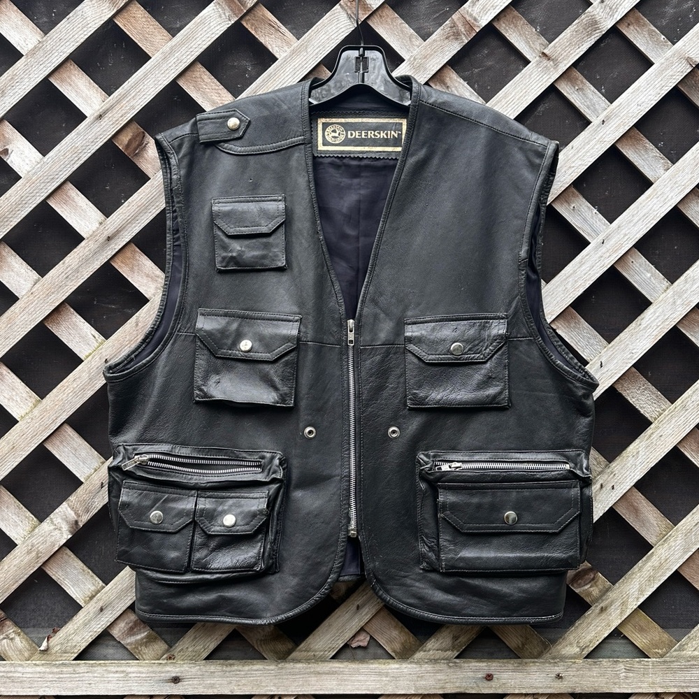 Deerskin Biker Vest